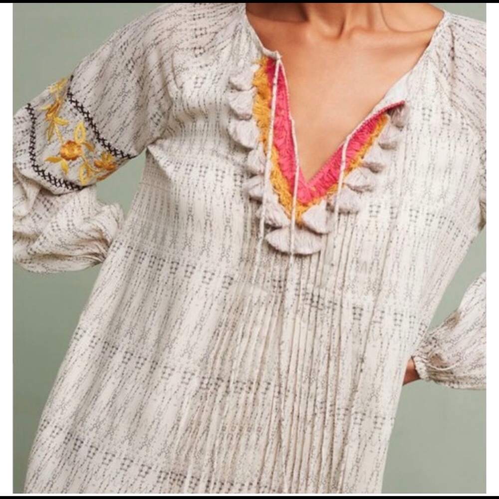 Anthropologie Ranna Gill Karina embroidered  dress